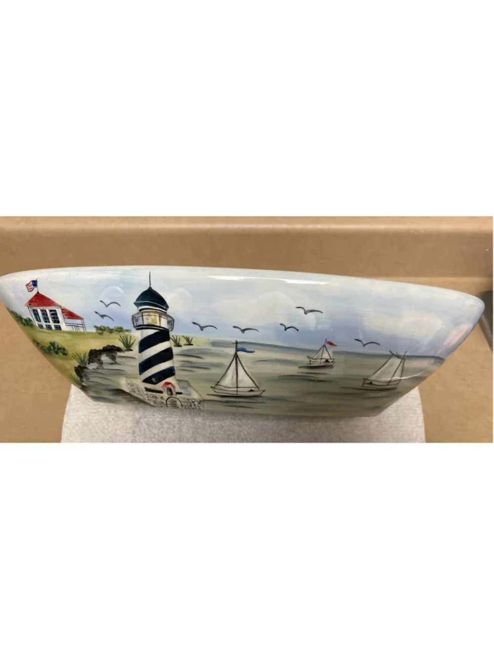 Oval Vegetable Bowl Nantucket Shoreline Sakura 13
